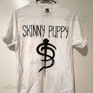 OFFICIAL SKINNY PUPPY FINAL TOUR WHITE T SHIRT NEW sz SMALL UNISEX